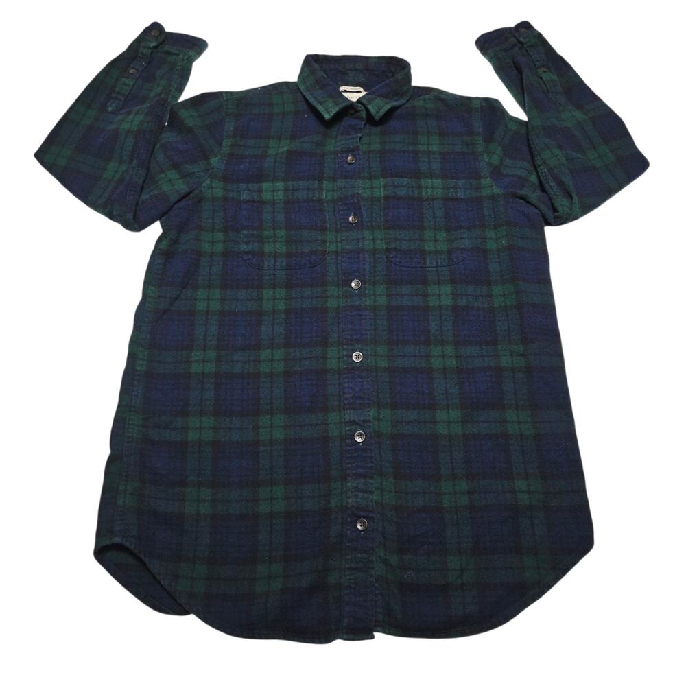 L.L. Bean Relaxed Fit Scotch Plaid Outdoor Grunge Flannel Women's Size Small